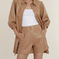 Dolce Cabo - High Waisted Faux Leather Shorts