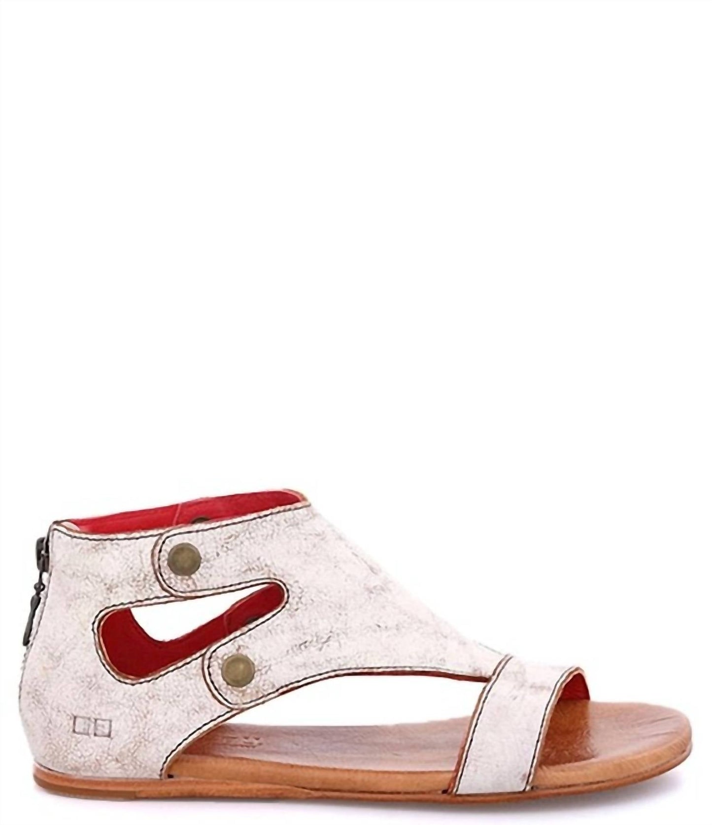 Bedstu - Women's Soto Leather T-strap Flat Sandals