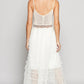 Pol - Sleeveless Crochet With Lace Ruffle Dress