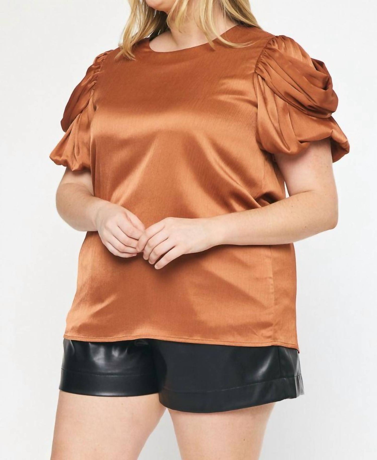 Entro - Drape Sleeve Top - PLUS