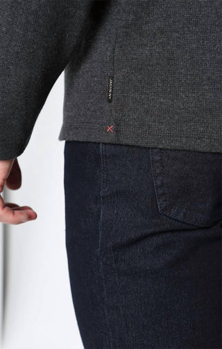 Jachs New York - Camisa Henley de manga comprida com estampa waffle escovada