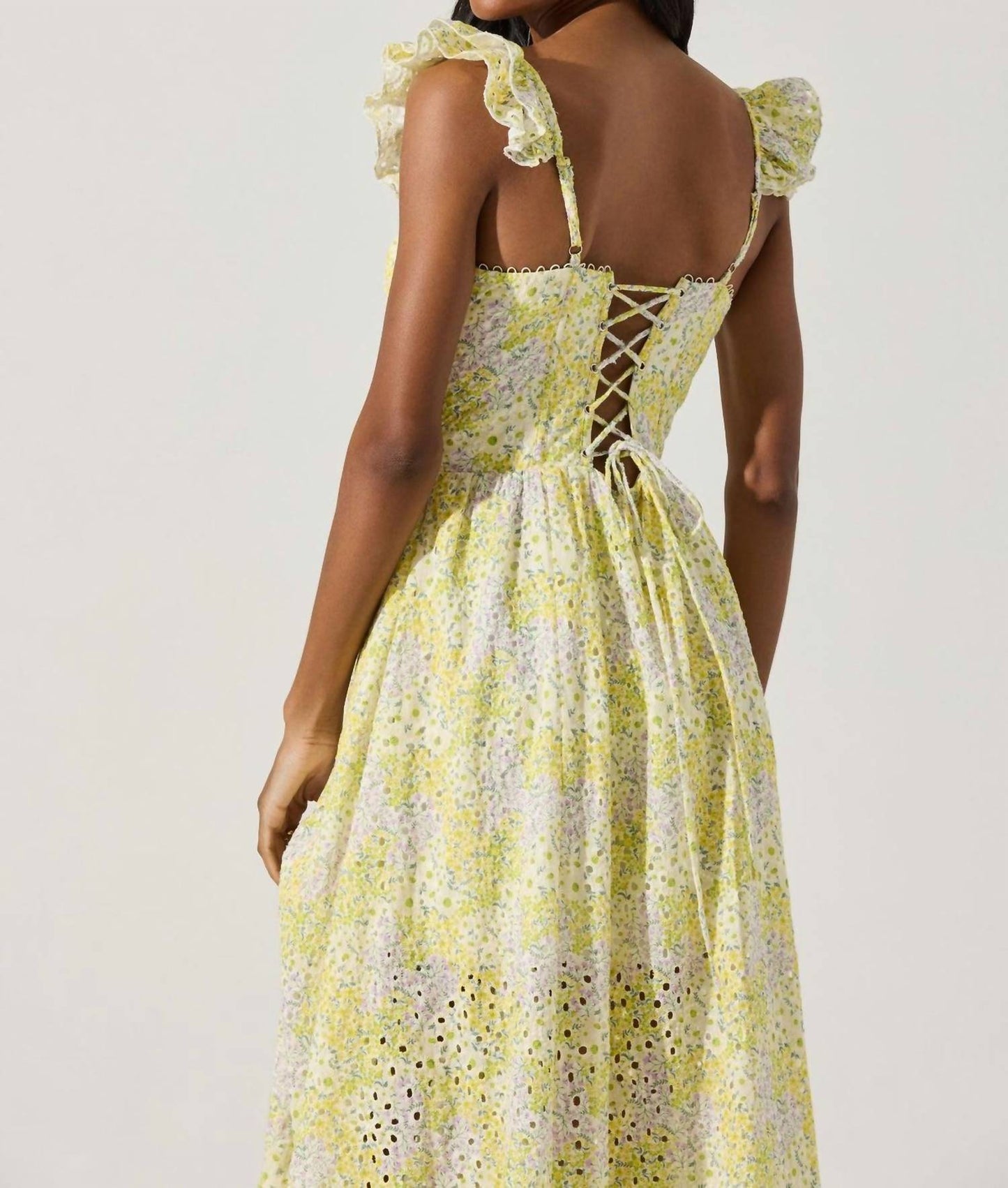 Astr - Lemon Floral Dress
