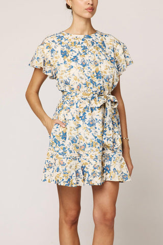 Cleobella - Lynn Minivestido Floral Estampado à Mão