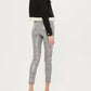 Topshop - Prince Of Wales Coated Houndstooth Zip Treggings