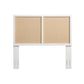 Barkley Cane and Solid Wood Headboard in White with Adjustable Height for Queen/Full Beds