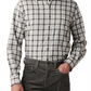 Camisa de flanela de algodão com botões Rodd &amp; Gunn Boltons Trim Fit Check em cinza, tamanho grande