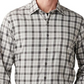Camisa de flanela de algodão com botões Rodd &amp; Gunn Boltons Trim Fit Check em cinza, tamanho grande