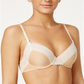 Sutiã camiseta Heidi by Heidi Klum feminino liso mesclado com renda bege tamanho 38D
