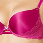 Sutiã de renda geométrica Super Boost feminino Heidi by Heidi Klum, rosa, tamanho 34C