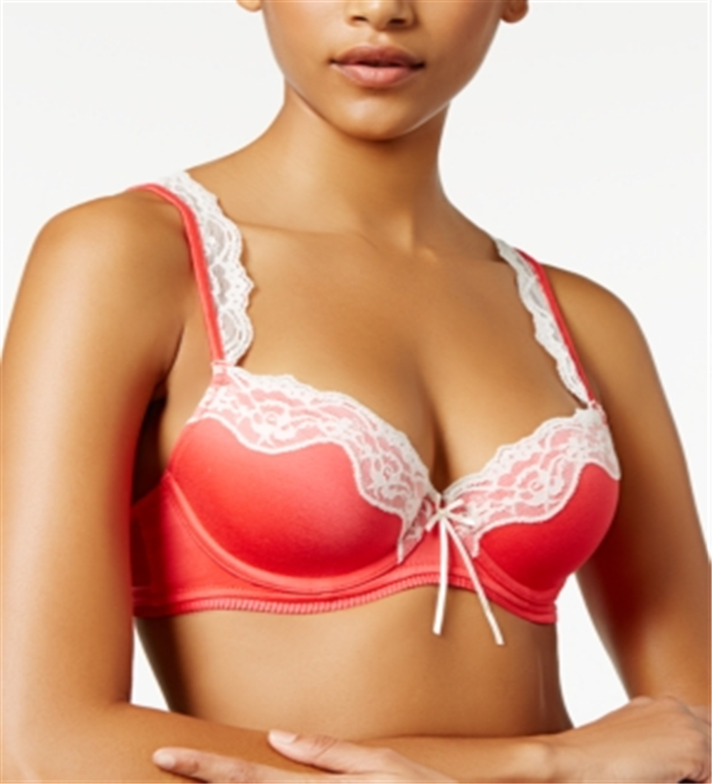 Sutiã de renda feminino Heidi by Heidi Klum, vermelho, tamanho 34DD
