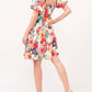 And The Why - Square Neck Puff Sleeve Floral Dress