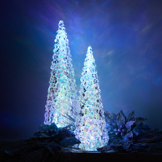 Iridescent LED Pine Tree 13.5"H