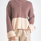 Elan - Vivianne Color Block Mock Neck
