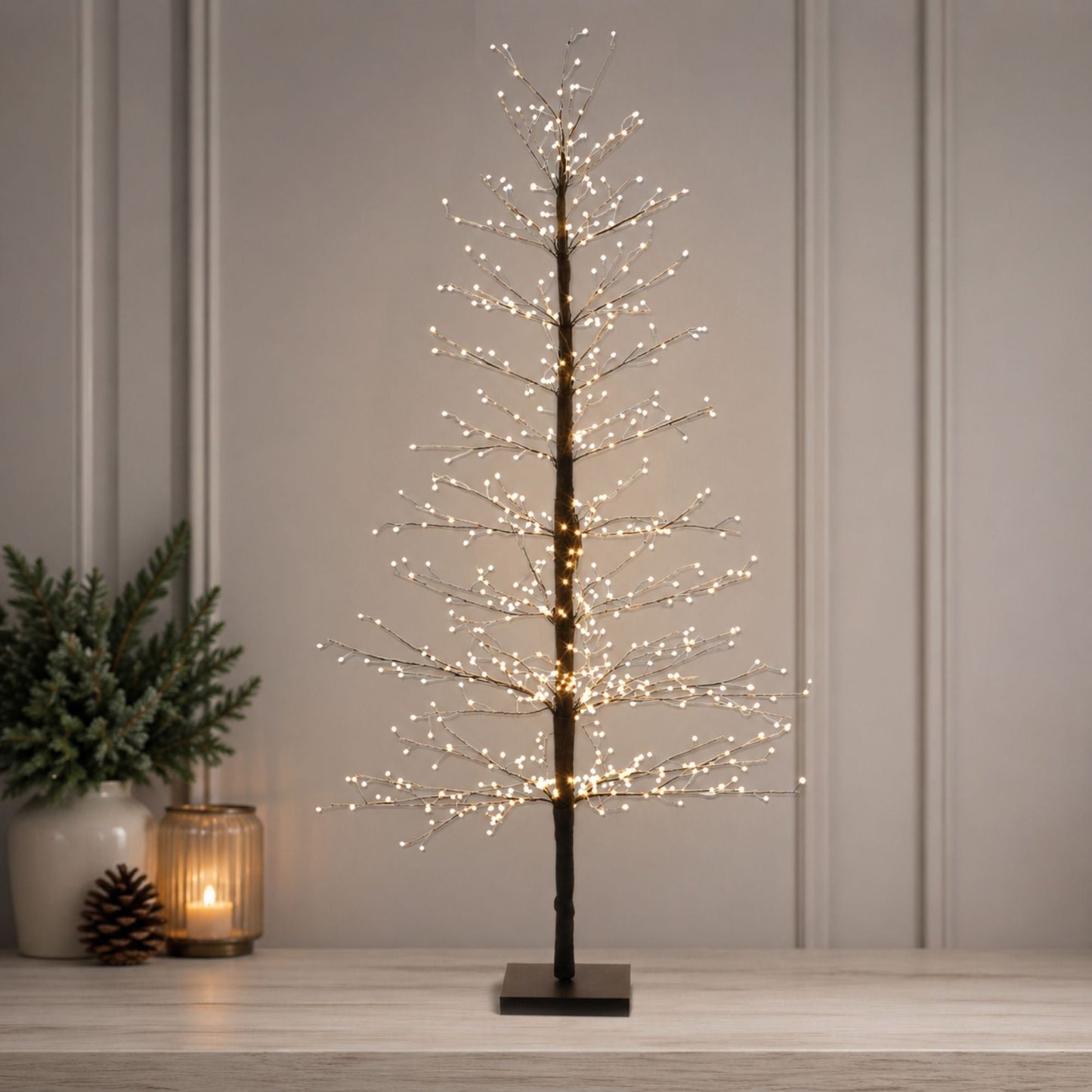 Black LED Twig Tree 5'H