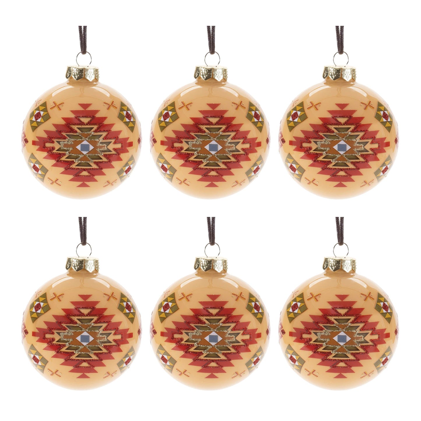 Western Glass Ball Ornament (Set of 6)