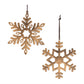 Distressed metal snowflake (set of 12)