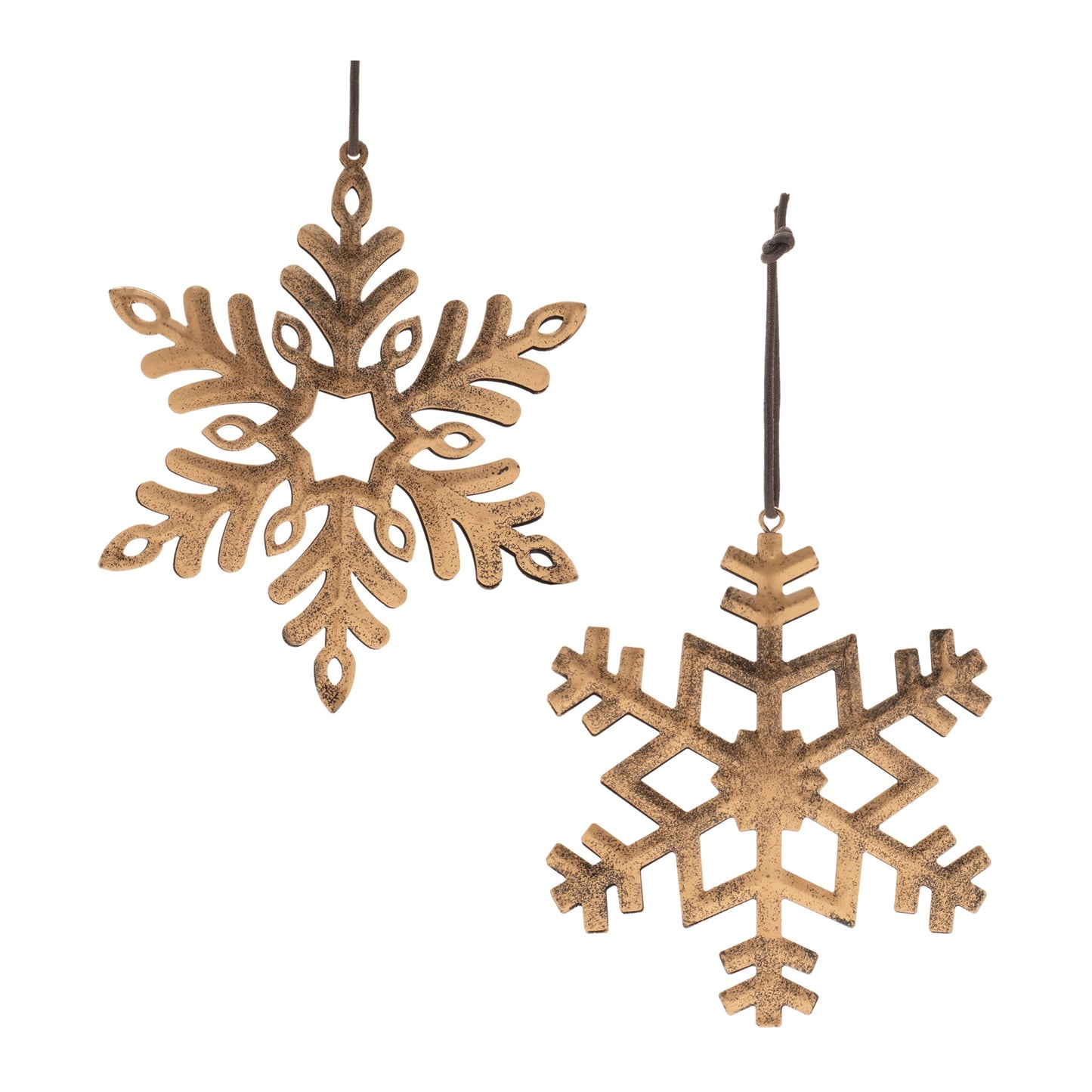 Distressed metal snowflake (set of 12)