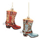 Glass Cowboy Boot Ornament (Set of 6)