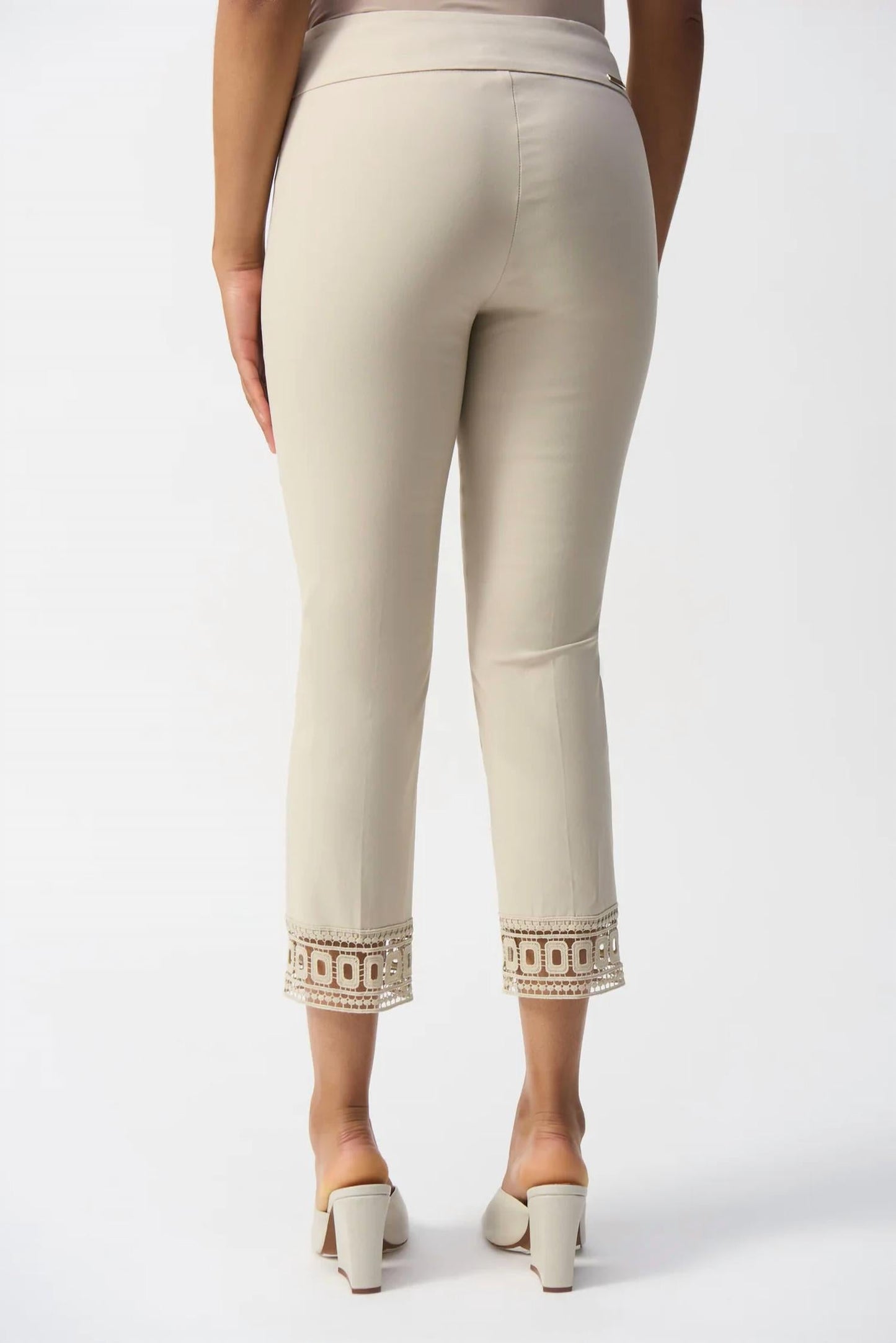 Joseph Ribkoff - Lace Cuff Pull On Cropped Pants