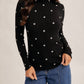 Hem & Thread - Eden Flower Embroidered Mock Neck Sweater