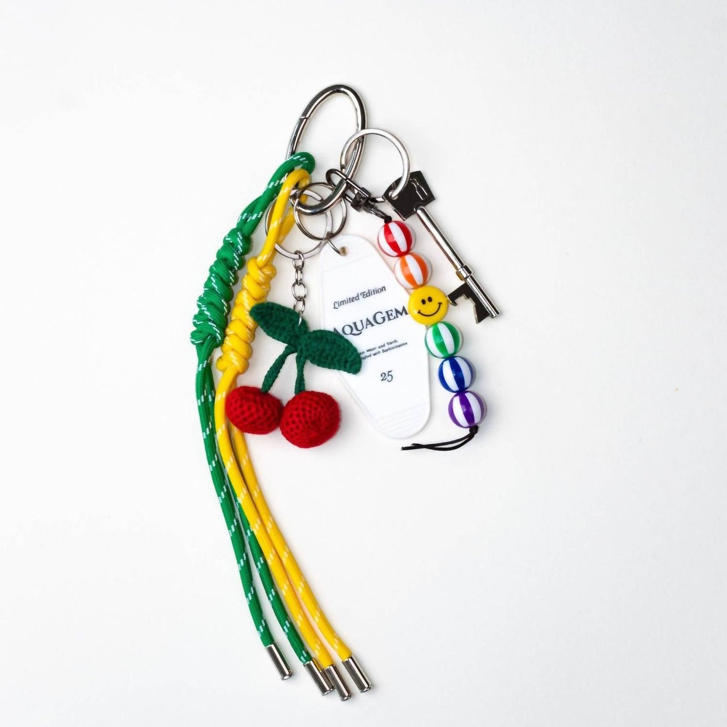 Baggly Charms - Women's Cherry Pop Beaded Keychain Bag Charm