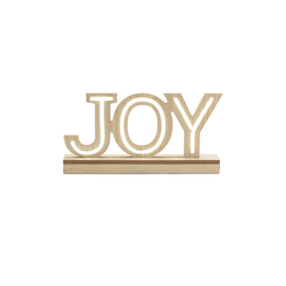 LED Joy and Merry Tabletop Sign (Set of 2, beige)