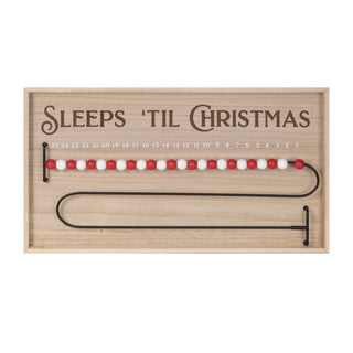 Wood Beaded Christmas Countdown 20"L