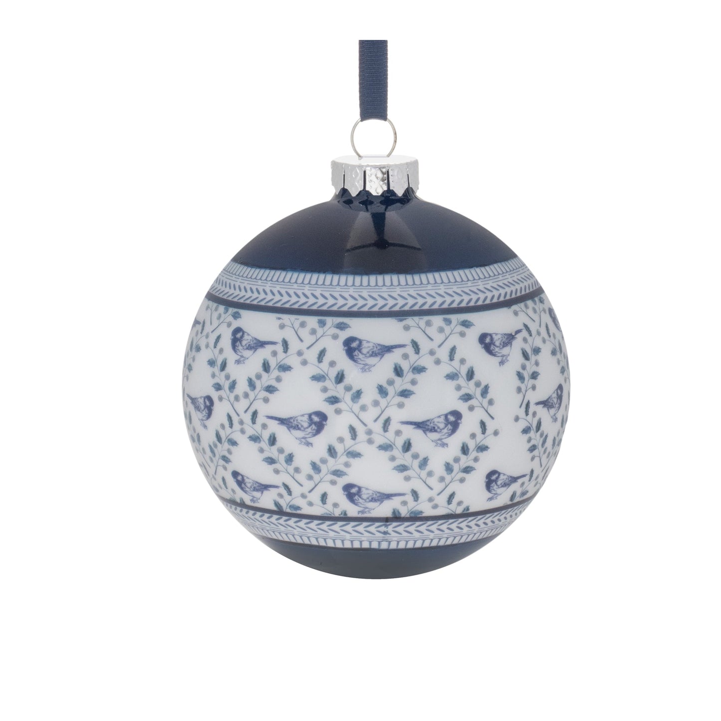 Ornate Bird Print Ornament (Set of 6)