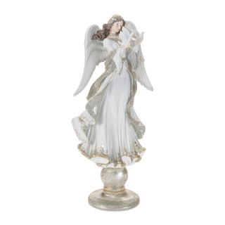 Holiday Angel Statue on Pedestal 20"H