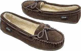 Clarks - Chinelo Mocassim de Camurça Feminino
