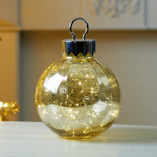 LED Mercury Glass Ornament 13"H (gold)