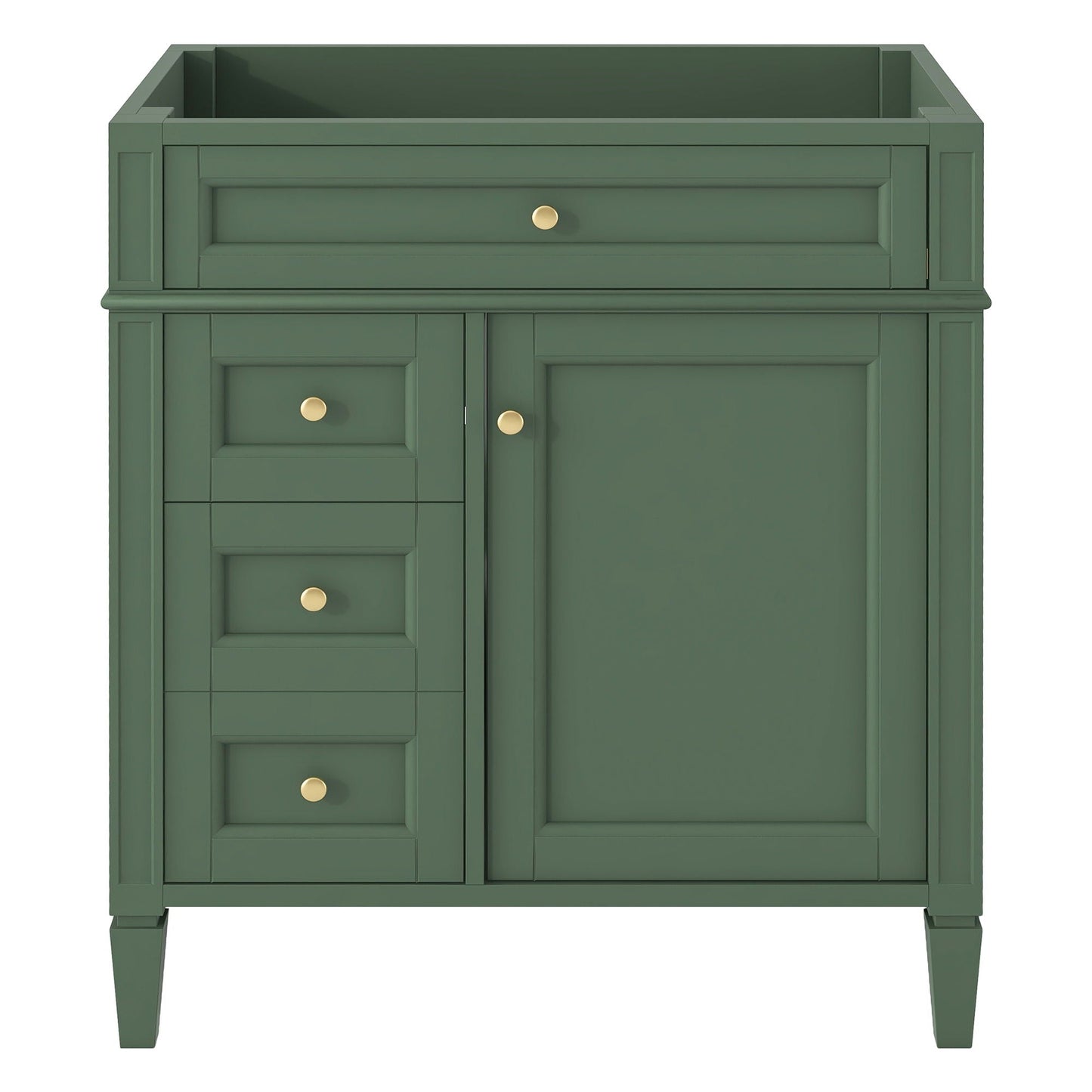 Bathroom Vanity With 2 Drawers and Tip-Out Drawer Storage Cabinet