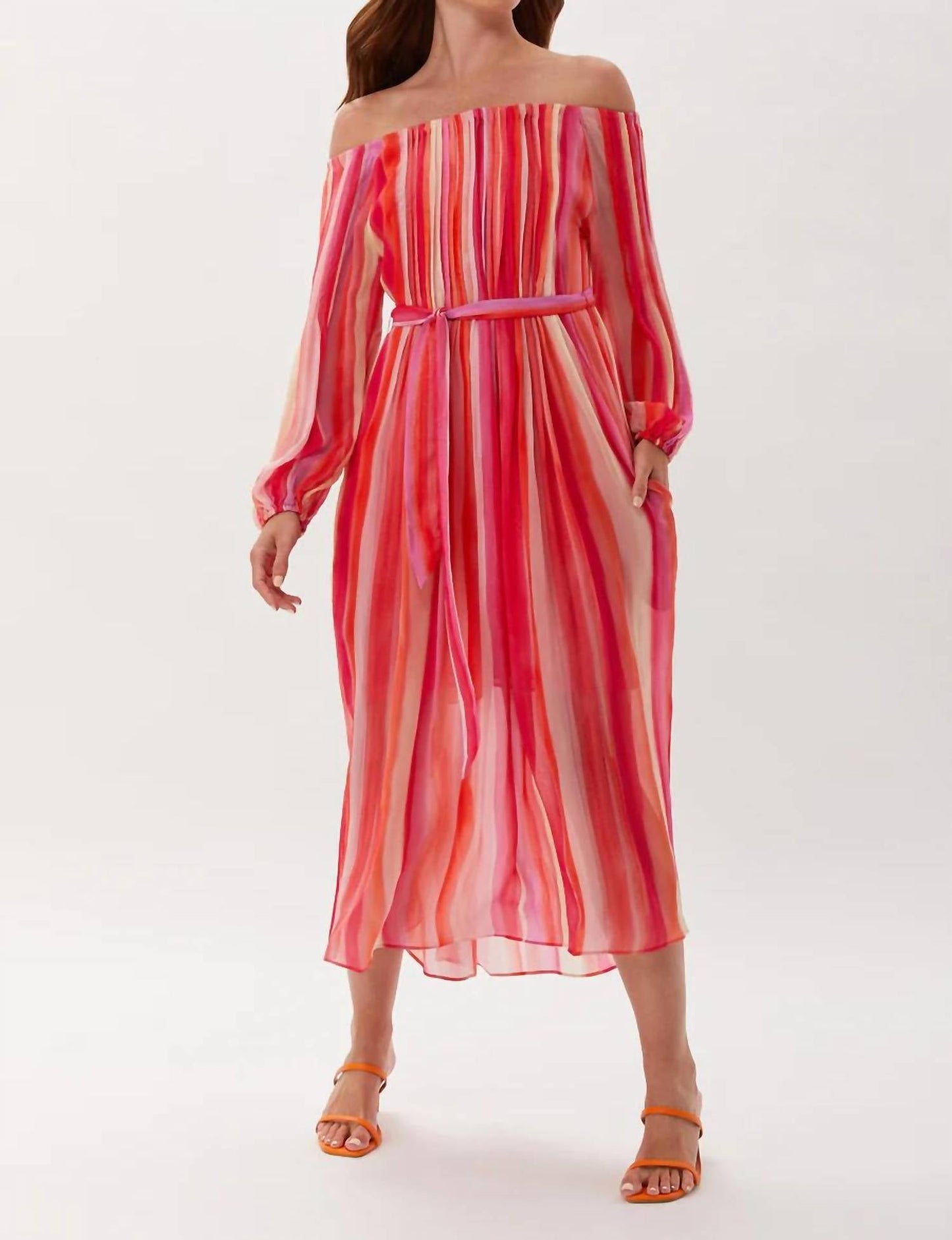 Ecru - Lawrence Off The Shoulder Dress