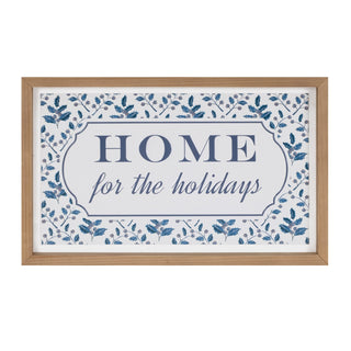 Framed Home for the Holidays Sign 15.5"L