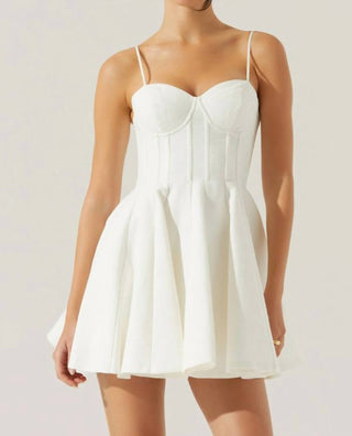 Astr - Vestido curto com espartilho texturizado Fenna