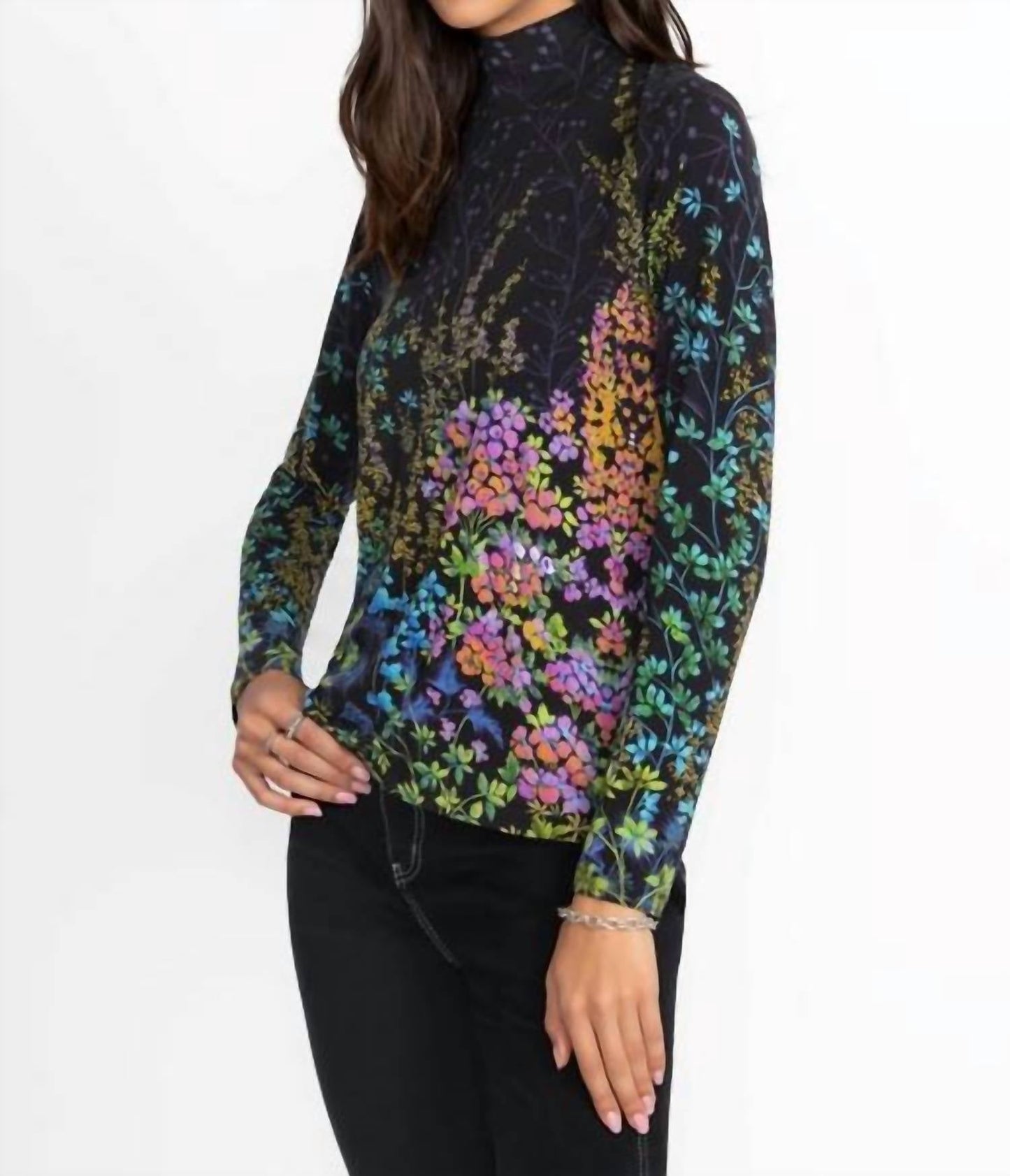 Johnny Was - JANIE FAVORITE BUTTON BACK MOCK NECK