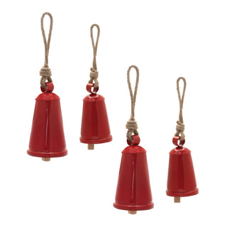 Rustic Metal Bell Ornament (Set of 4)