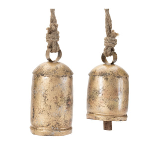 Distressed Metal Bell Ornament (Set of 2)
