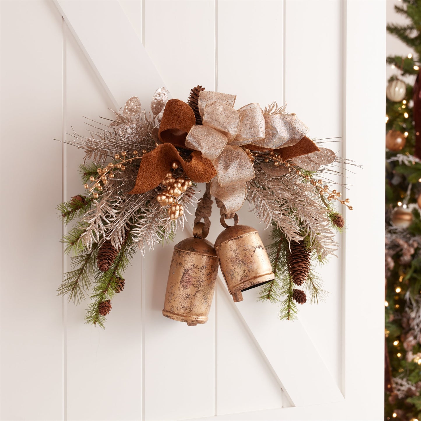 Distressed Metal Bell Ornament (Set of 2)