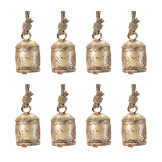 Distressed Metal Bell Ornament (Set of 8)