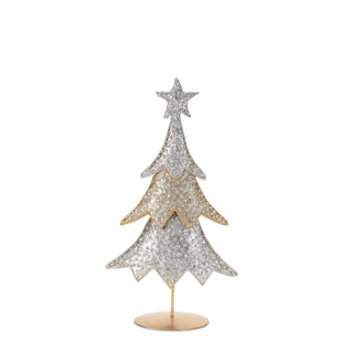 Jeweled Metal Christmas Tree (Set of 2)