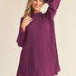 &Merci - Pleated High Neck Mini Dress