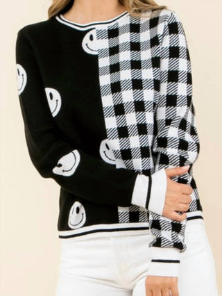 Thml - Smiley/checkered Sweater