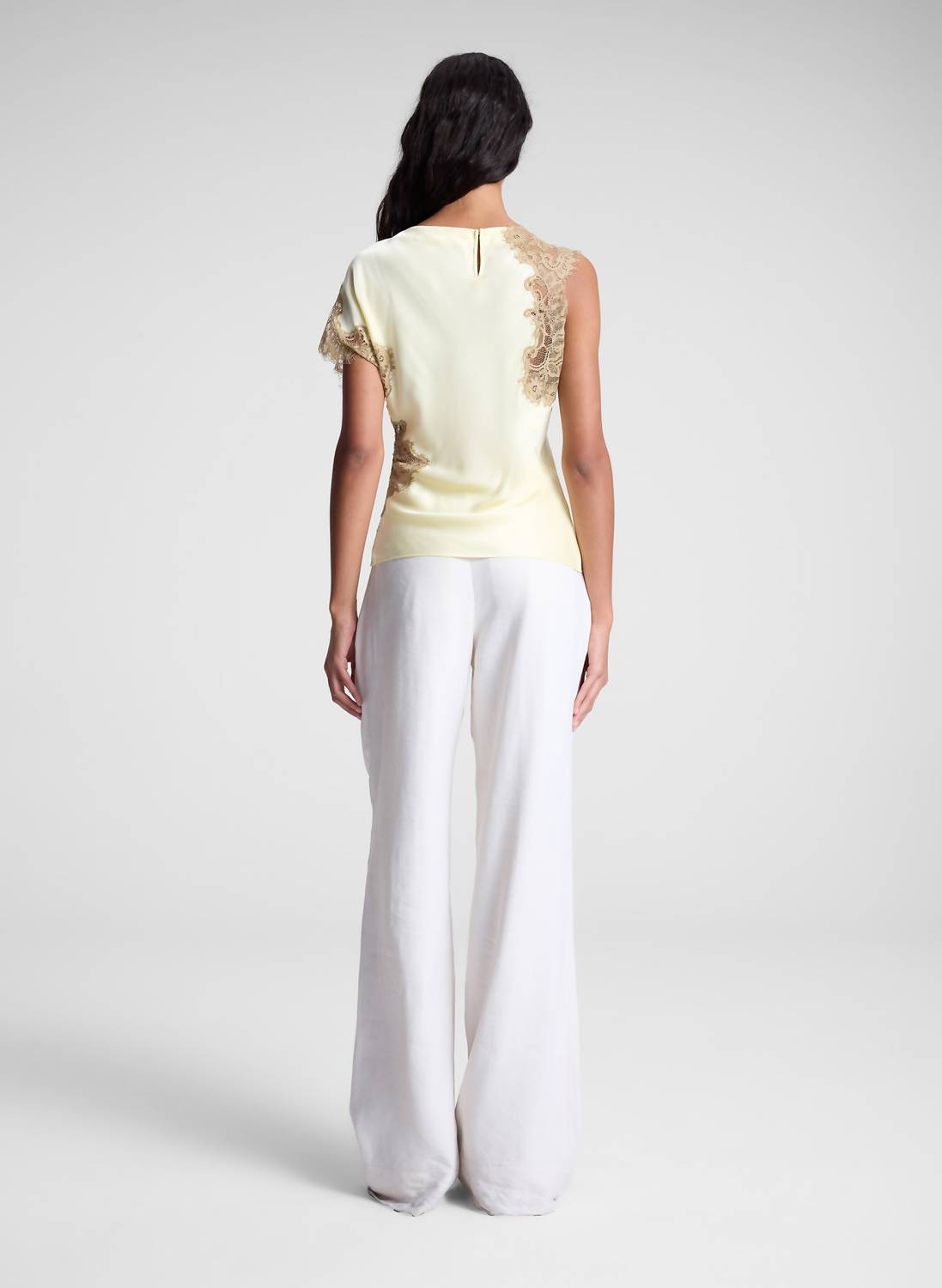 A.L.C. - Alessia Satin Lace Top