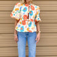 Aureum - April Front Tie Floral Top