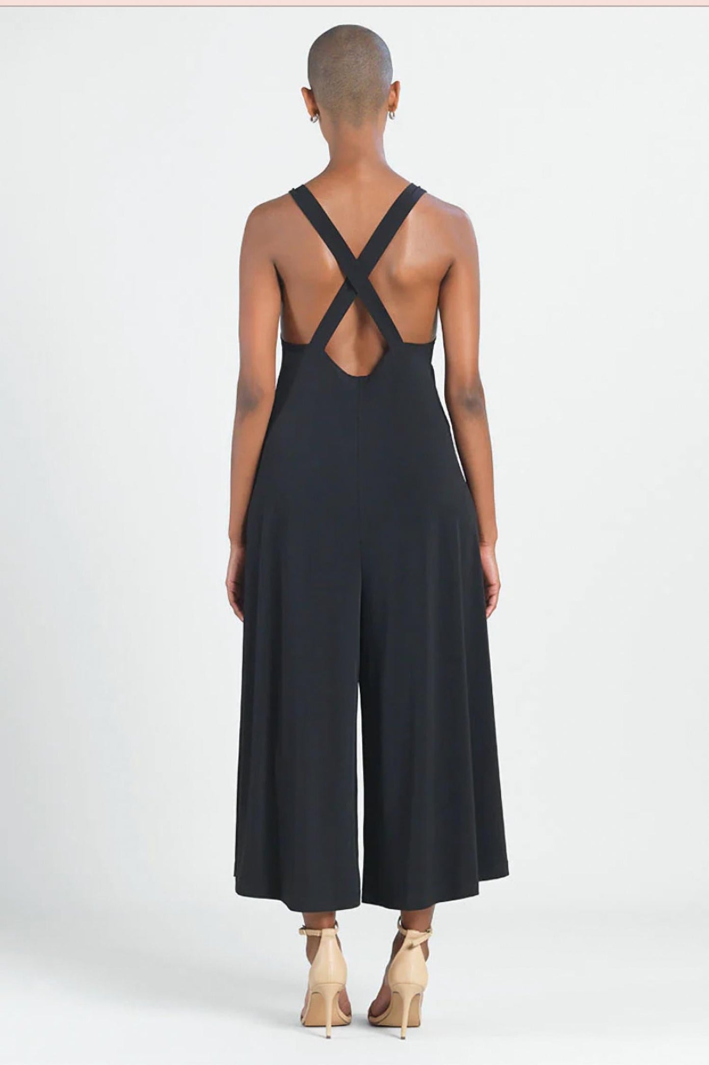 Clara Sunwoo - Cross Back Pull On Loose Flowing Soft Knit Jumpsuit