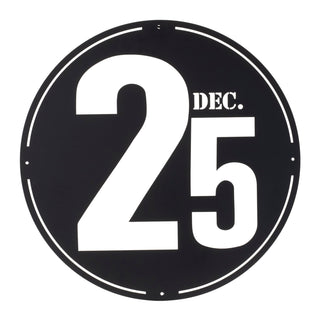 Cut Metal December 25th Plaque 24"D