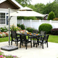 HDPE Outdoor Patio Dining Set with 6 Chairs