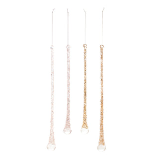 Glitter Drop Ornaments – Set of 24