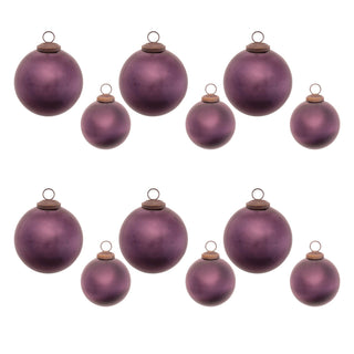 Frosted Glass Ball Ornament (Set of 12)